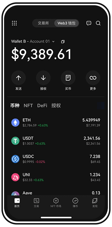 链上交互工具页面展示